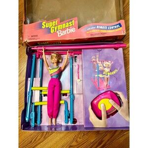 Super Gymnast Barbie Doll with Wired Remote Control 1999 Mattel